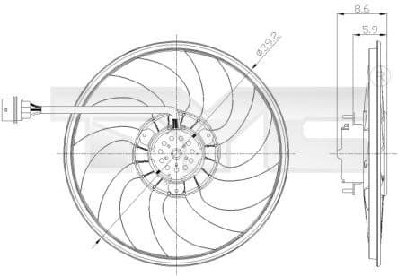 Fan, air conditioning condenser 837-0037