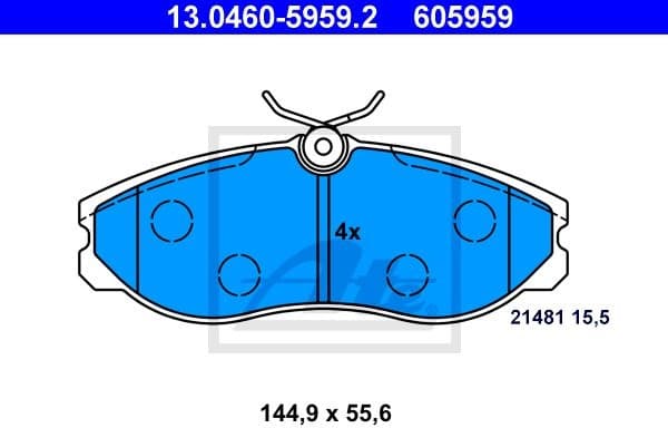 Brake Pad Set, disc brake 13.0460-5959.2
