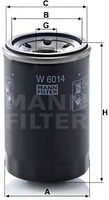 Oil Filter W 6014