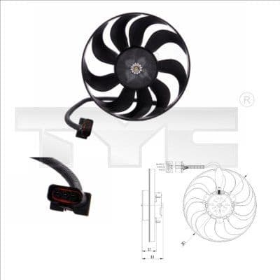 Fan, air conditioning condenser 837-0001