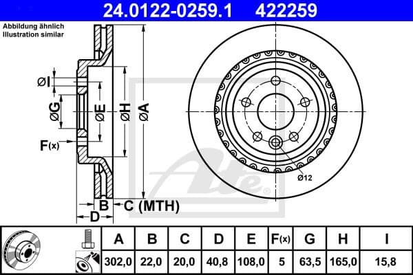 Brake Disc 24.0122-0259.1