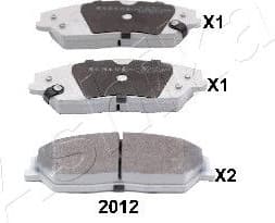 Brake Pad Set, disc brake 50-02-2012