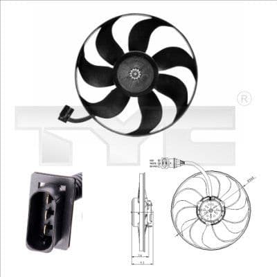 Fan, air conditioning condenser 837-0004