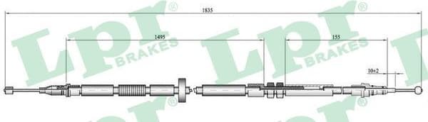 Cable Pull, parking brake C0052B