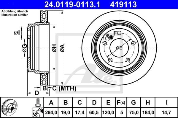 Brake Disc 24.0119-0113.1