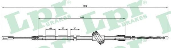 Cable Pull, parking brake C0042B