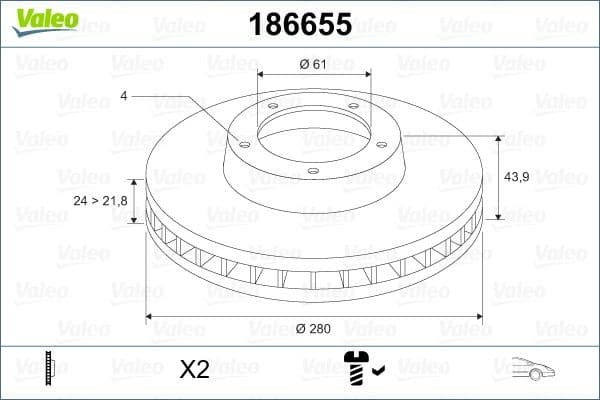 Brake Disc 186655