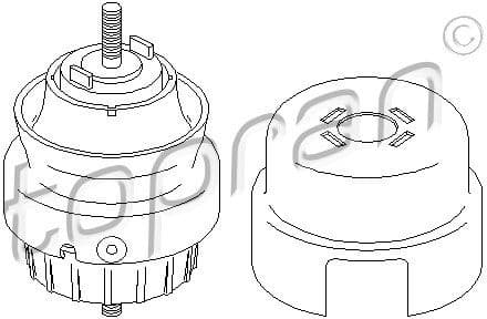 Mounting, engine 112 353