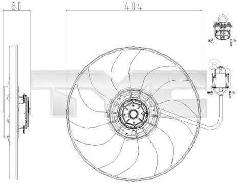 Fan, air conditioning condenser 825-0019