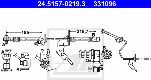 Brake Hose 24.5157-0219.3