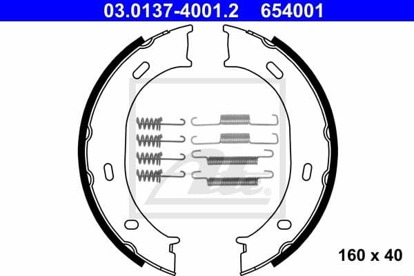 Brake Shoe Set, parking brake 03.0137-4001.2