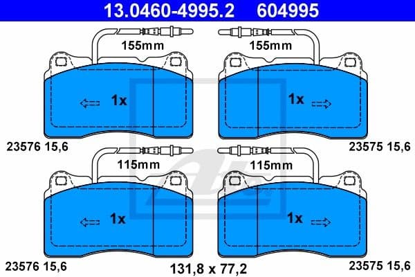 Brake Pad Set, disc brake 13.0460-4995.2