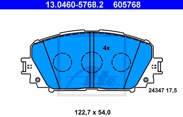 Brake Pad Set, disc brake 13.0460-5768.2
