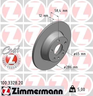 Brake Disc COAT Z 100.3328.20