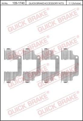 Accessory Kit, disc brake pad 109-1740