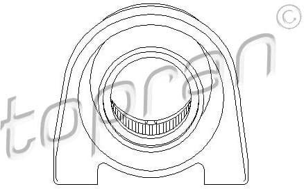 Suspension, propshaft 205 500