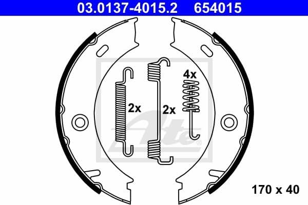 Brake Shoe Set, parking brake 03.0137-4015.2