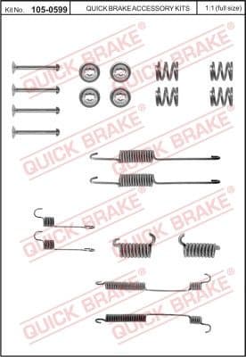 Accessory Kit, brake shoes 105-0599