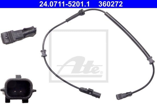 Sensor, wheel speed 24.0711-5201.1