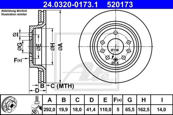 Brake Disc PowerDisc 24.0320-0173.1