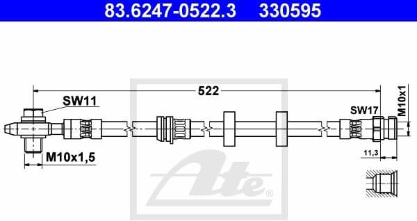 Brake Hose 83.6247-0522.3