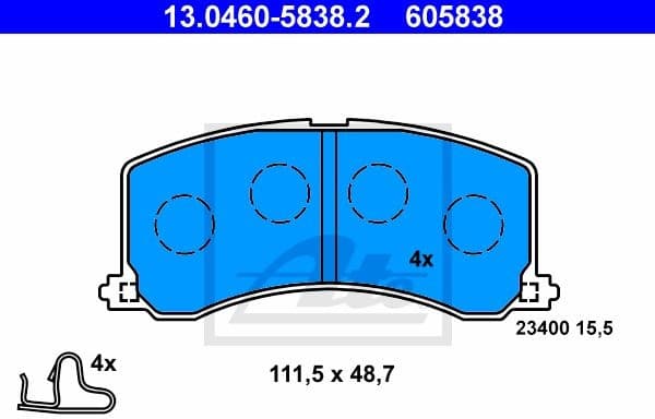 Brake Pad Set, disc brake 13.0460-5838.2