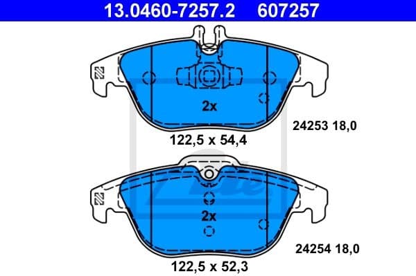 Brake Pad Set, disc brake 13.0460-7257.2