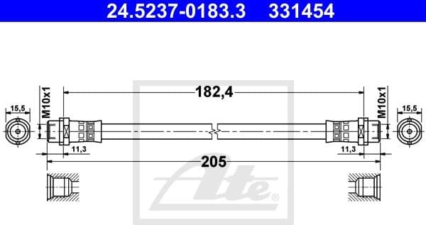 Brake Hose 24.5237-0183.3