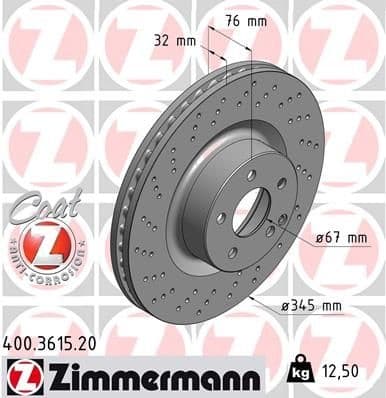 Brake Disc COAT Z 400.3615.20