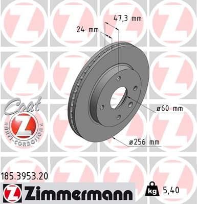 Brake Disc COAT Z 185.3953.20