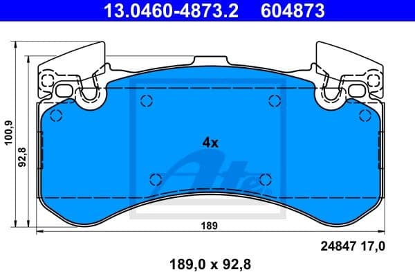 Brake pads front 13.0460-4873.2