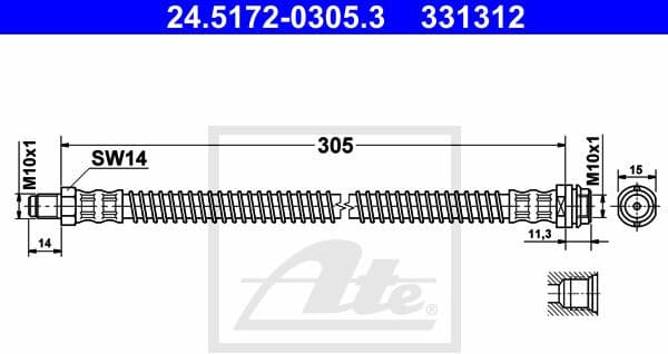 Brake Hose 24.5172-0305.3