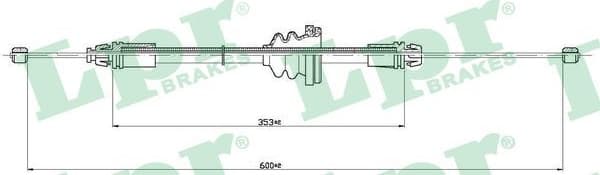 Cable Pull, parking brake C0754B