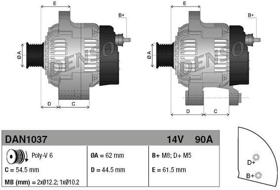 Alternator DAN1037