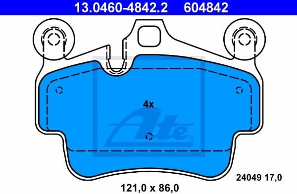Brake Pad Set, disc brake 13.0460-4842.2