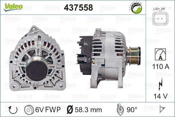 Alternator VALEO RE-GEN REMANUFACTURED 437558