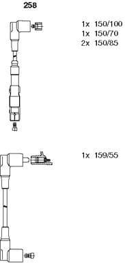 Ignition Cable Kit 258