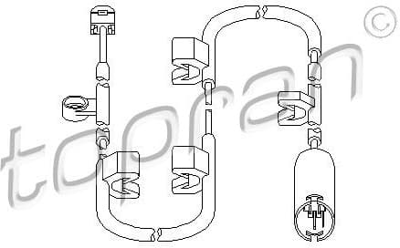 Warning Contact, brake pad wear 501 025