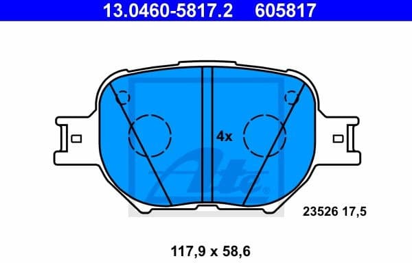 Brake Pad Set, disc brake 13.0460-5817.2