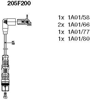 Ignition Cable Kit 205F200