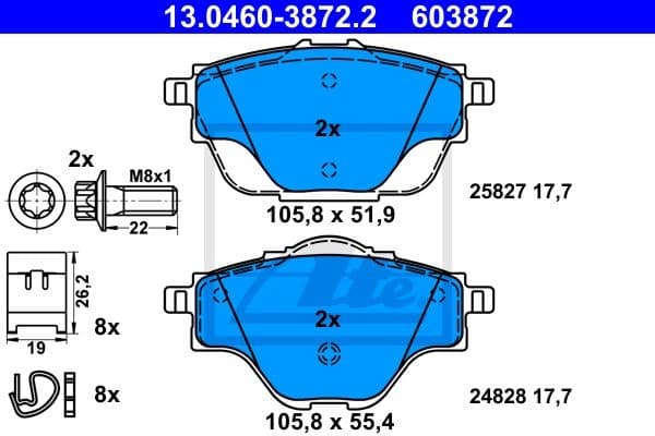 Brake Pad Set, disc brake 13.0460-3872.2