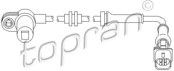 Sensor, wheel speed 207 450