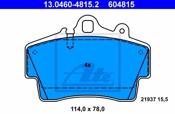 Brake Pad Set, disc brake 13.0460-4815.2