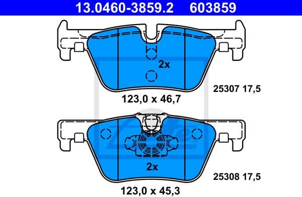 Brake Pad Set, disc brake 13.0460-3859.2
