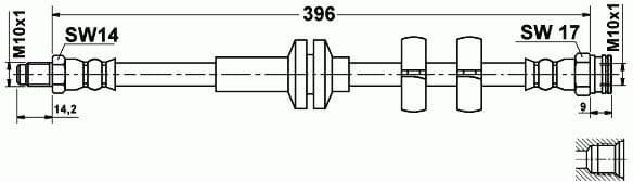 Brake hose front AR21.128
