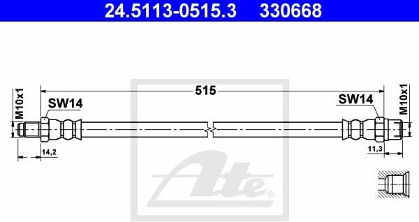Brake Hose 24.5113-0515.3