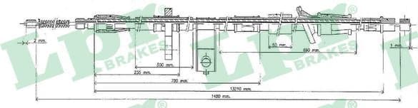 Cable Pull, parking brake C0320B