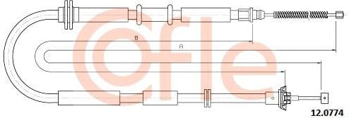 Cable Pull, parking brake 12.0774