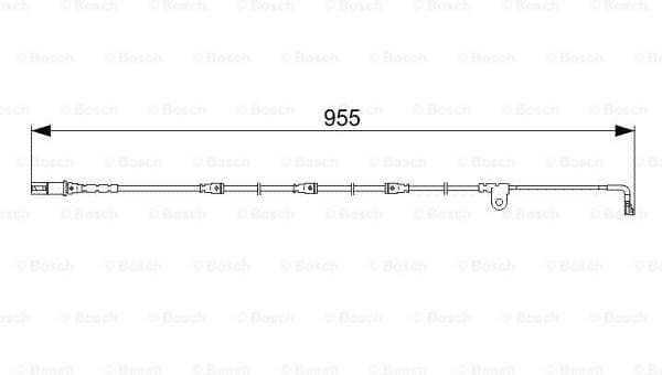Warning Contact, brake pad wear 1 987 473 028