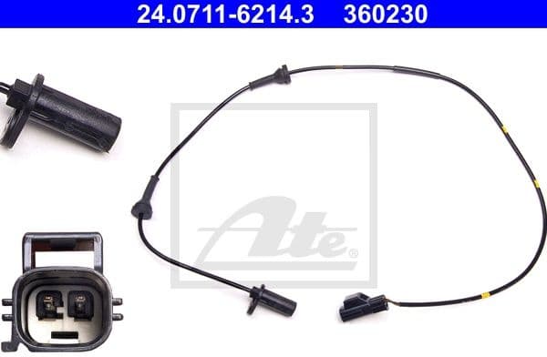 Sensor, wheel speed 24.0711-6214.3